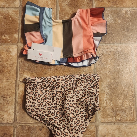 Pink Chicken Girls' Elsie Two Piece Swimsuit 3-6M - Picture 6 of 7